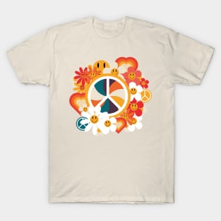 Love Peace and Flowers T-Shirt